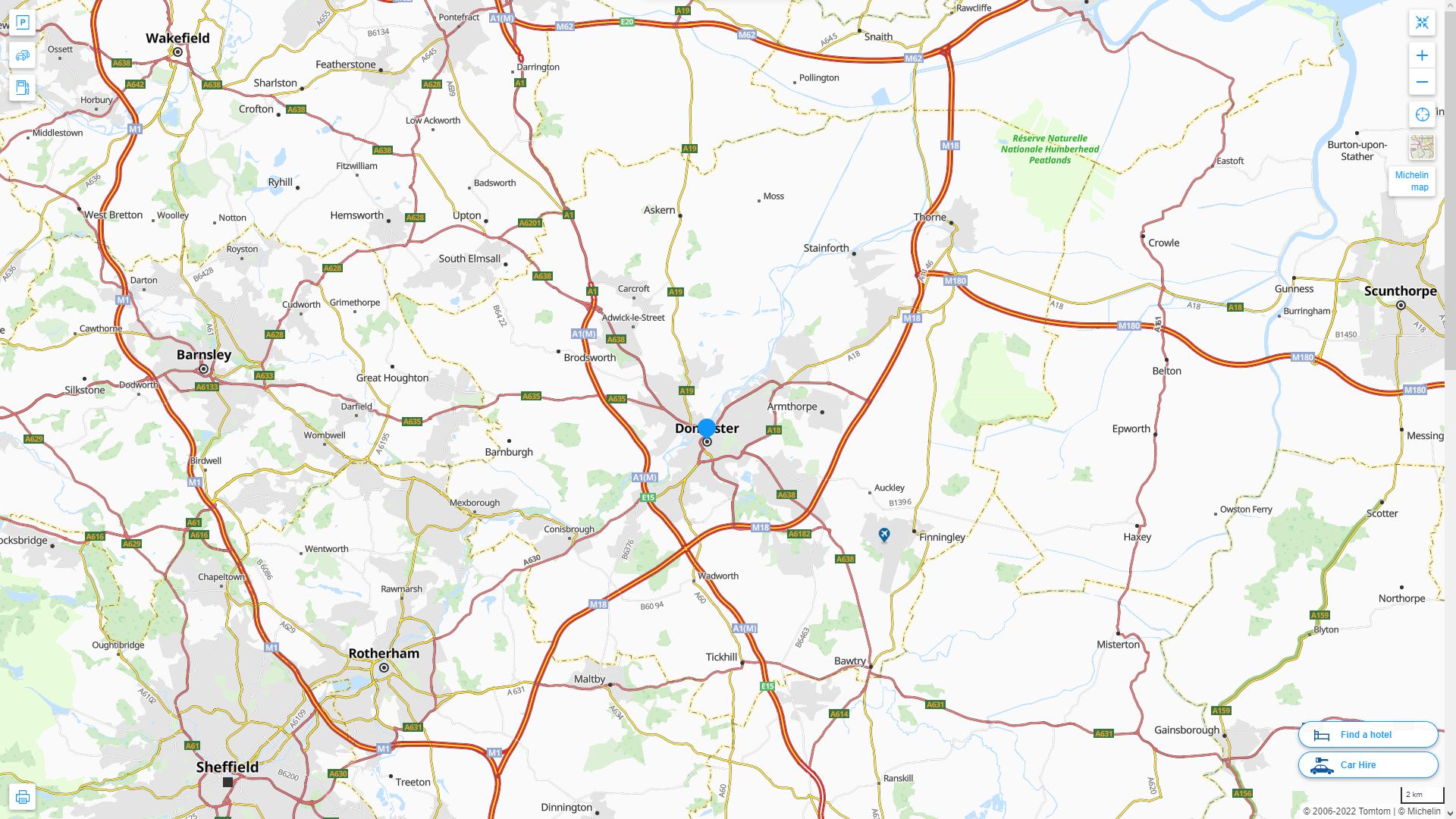 Doncaster Highway and Road Map